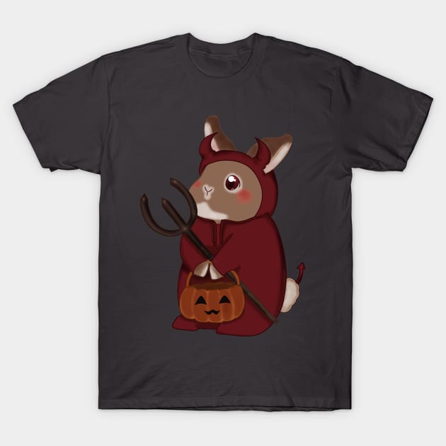 Little Devil Rabbit _ Bunniesmee Halloween Edition T-Shirt by GambarGrace